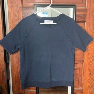 Everlane the short sleeve sweatshirt navy blue size Small